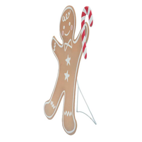 35 3/4" Iron Gingerbread Boy Christmas Decoration