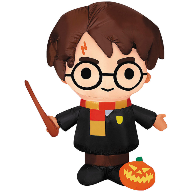 38" Airblown Inflatable Harry Potter Harry Potter with Jack-O'-Lantern Halloween Outdoor Yard Decoration