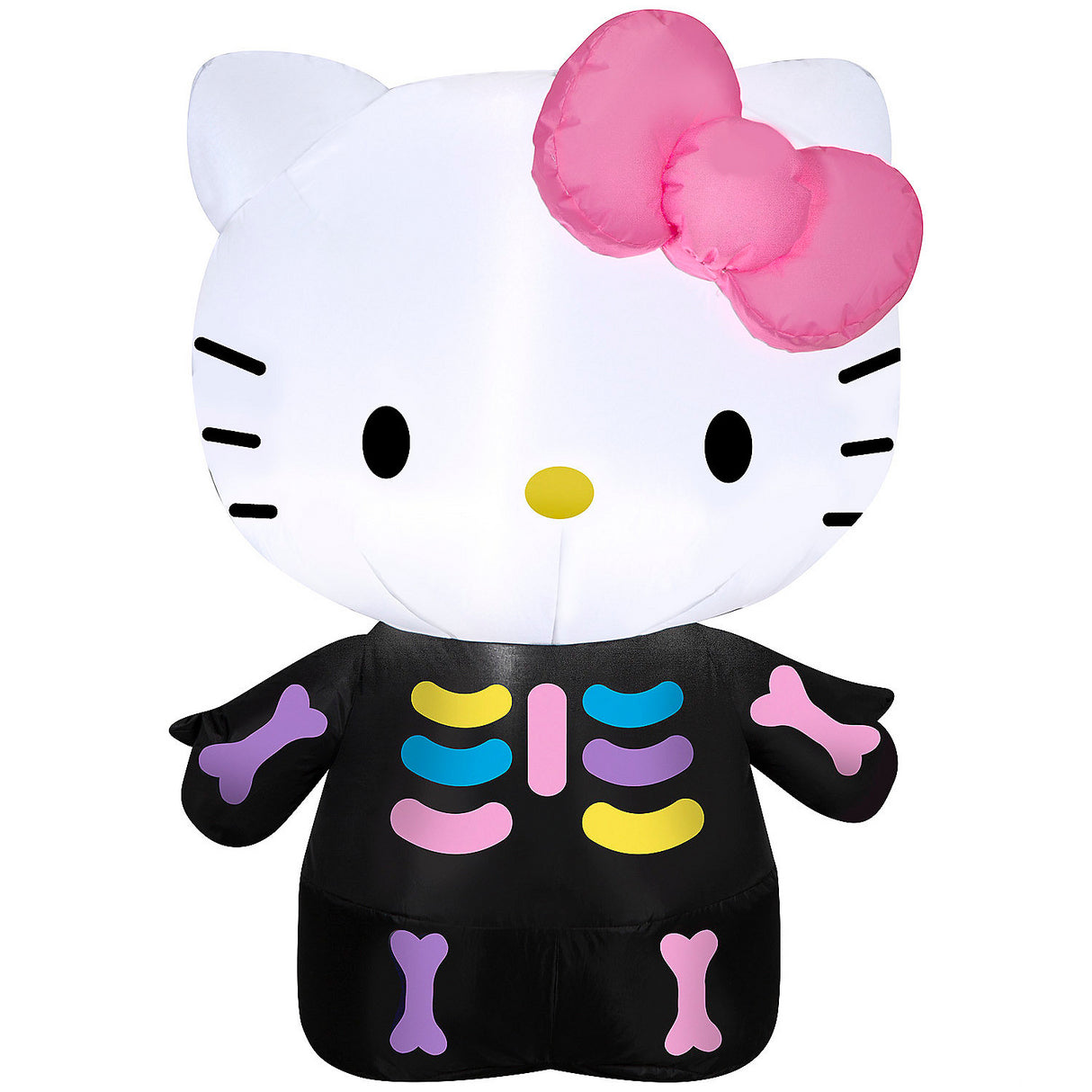 Vibrant Airblown Inflatable Hello Kitty Neon Skeleton for Halloween Yard Decoration