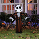 42" Airblown Inflatable Light-Up The Nightmare Before Christmas Jack Skellington with Orange Pinstripe Outdoor Decoration
