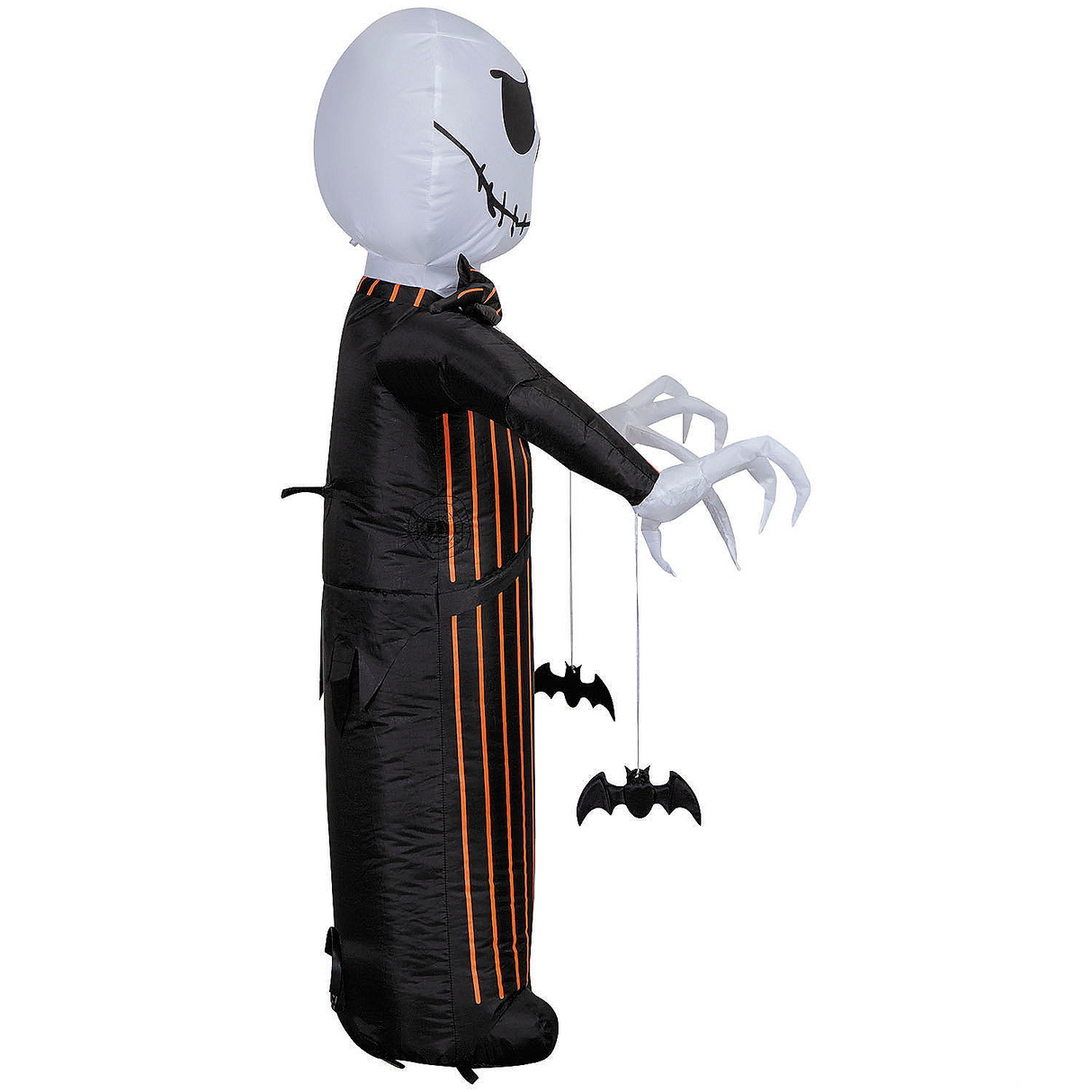 42" Airblown Inflatable Light-Up The Nightmare Before Christmas Jack Skellington with Orange Pinstripe Outdoor Decoration