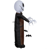 42" Airblown Inflatable Light-Up The Nightmare Before Christmas Jack Skellington with Orange Pinstripe Outdoor Decoration