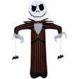 42" Airblown Inflatable Light-Up The Nightmare Before Christmas Jack Skellington with Orange Pinstripe Outdoor Decoration