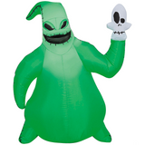 42" Airblown Inflatable Light-Up The Nightmare Before Christmas Oogie Boogie with Skull Outdoor Yard Decoration