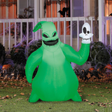42" Airblown Inflatable Light-Up The Nightmare Before Christmas Oogie Boogie with Skull Outdoor Yard Decoration