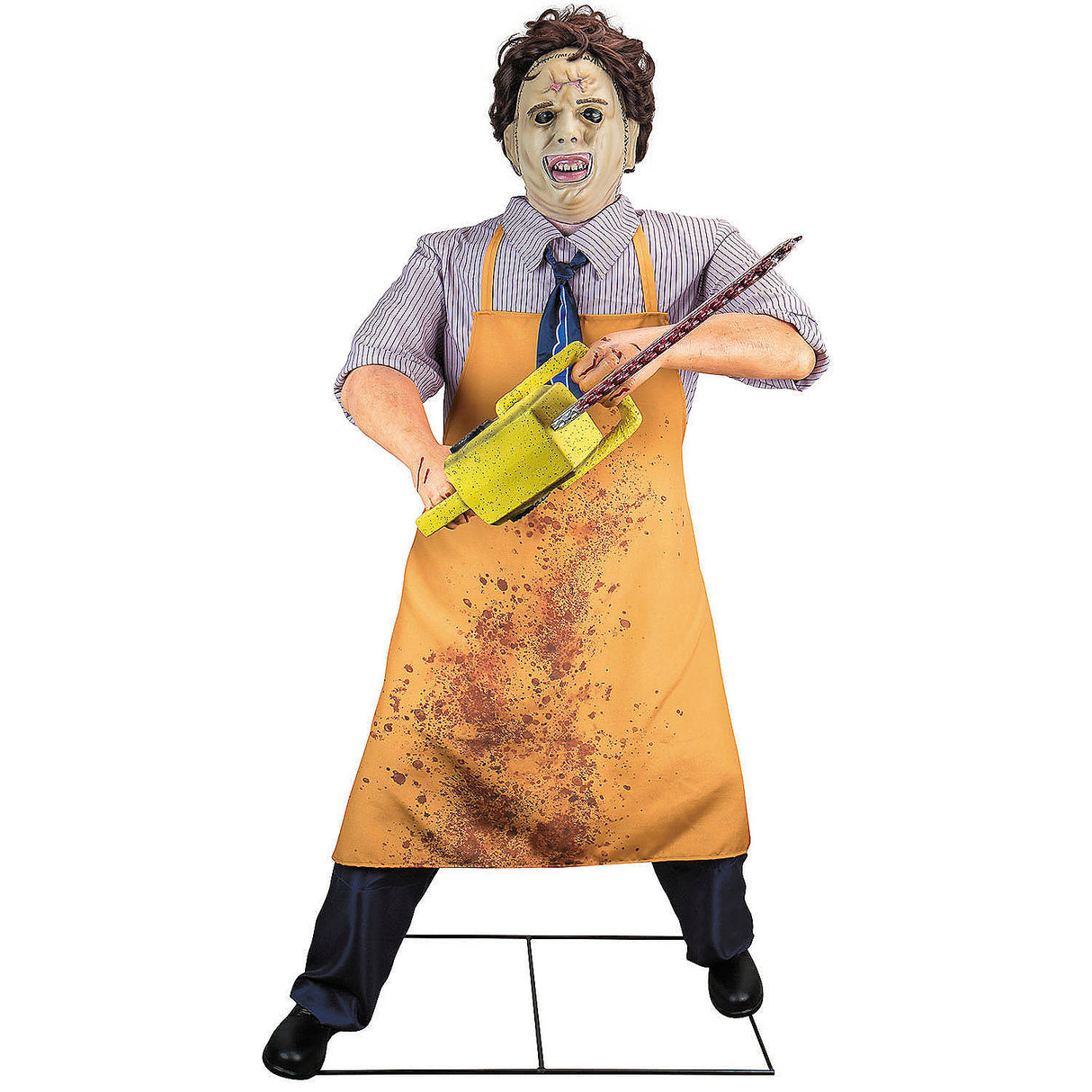 Animated Texas Chainsaw Massacre Leatherface Decoration for Halloween Outdoor Displays and Spooky Yard Themes