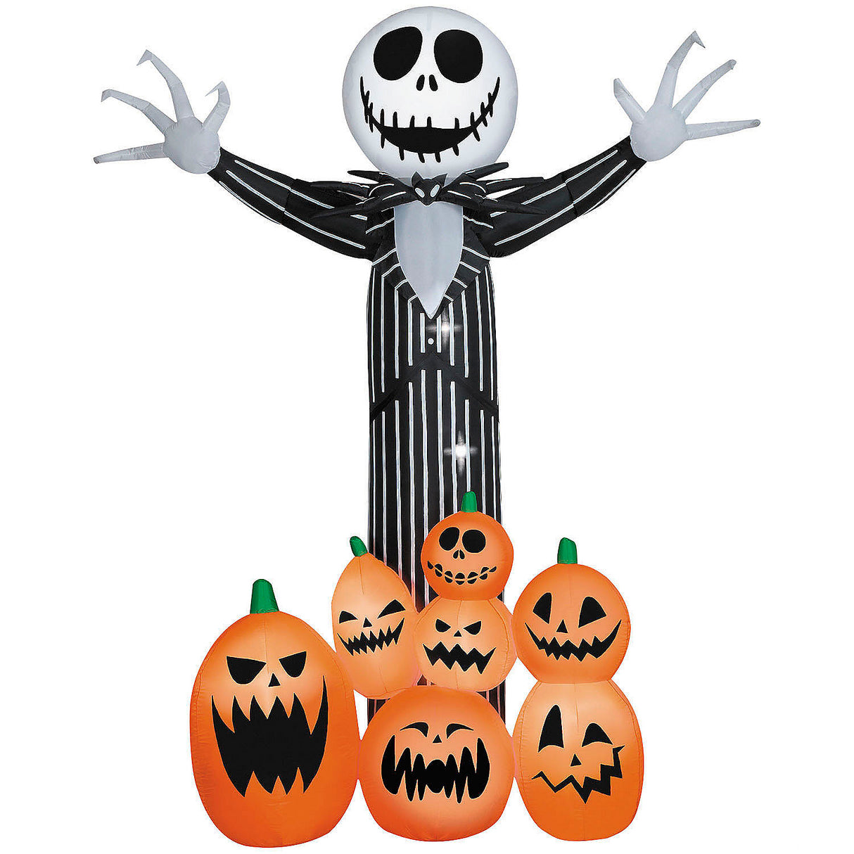 Giant Animated Jack Skellington Inflatable for Halloween Yard Decorations and Spooky Festivities
