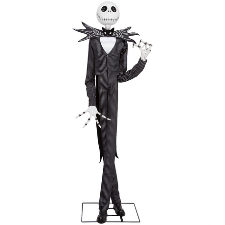 Deluxe Jack Skellington with Black & Purple Suit Animated Halloween Prop 78"