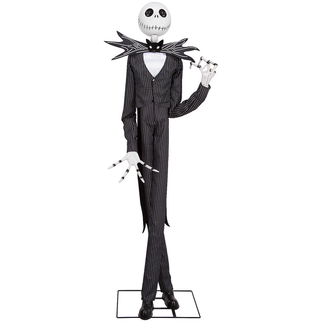 Deluxe Jack Skellington with Black & Purple Suit Animated Halloween Prop 78"