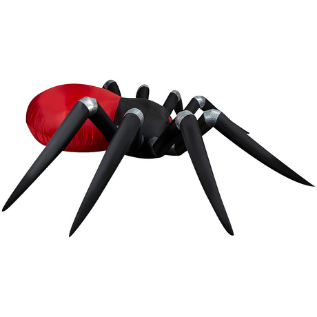 14 Ft. 6"Airblown Blowup Inflatable Giant Black & Red Spider with Fire & Ice Projection Halloween Outdoor Yard Decoration