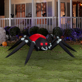 14 Ft. 6"Airblown Blowup Inflatable Giant Black & Red Spider with Fire & Ice Projection Halloween Outdoor Yard Decoration