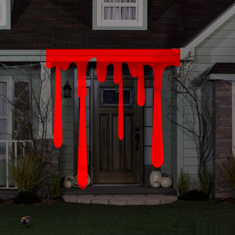 Lightshow Halloween Cascading Red Blood Drip Projection Light Halloween Outdoor Yard Decoration, 12"