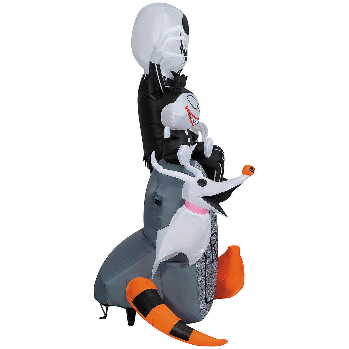 5 Ft. 6" Airblown Inflatable Light-Up The Nightmare Before Christmas Jack with Scary Teddy & Snake Outdoor Decoration