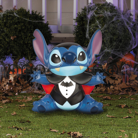 19" Light-Up Lilo & Stitch Vampire Stitch Blow Mold Plastic Halloween Outdoor Decoration