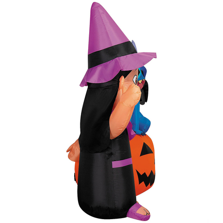 6 Ft. Airblown Inflatable Lilo & Stitch Lilo & Stitch with Jack-O'-Lantern Halloween Outdoor Yard Decoration
