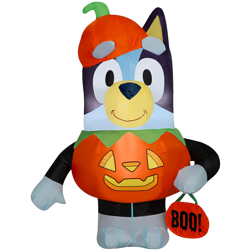 42" Airblown Blowup Inflatable Bluey in Pumpkin Costume