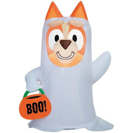 42" Airblown Inflatable Bluey Bingo in a Ghost Costume