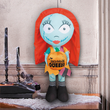 18" Airblown Inflatable The Nightmare Before Christmas Sally with Halloween Queen Pumpkin Decoration