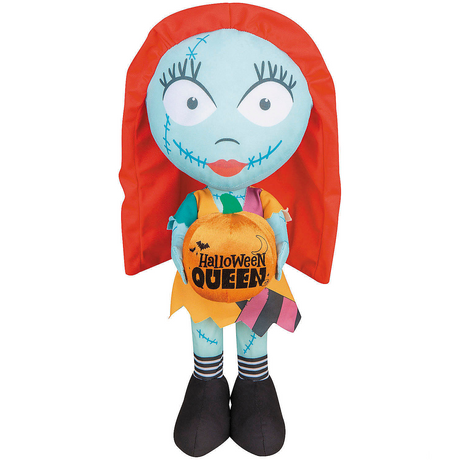 18" Airblown Inflatable The Nightmare Before Christmas Sally with Halloween Queen Pumpkin Decoration