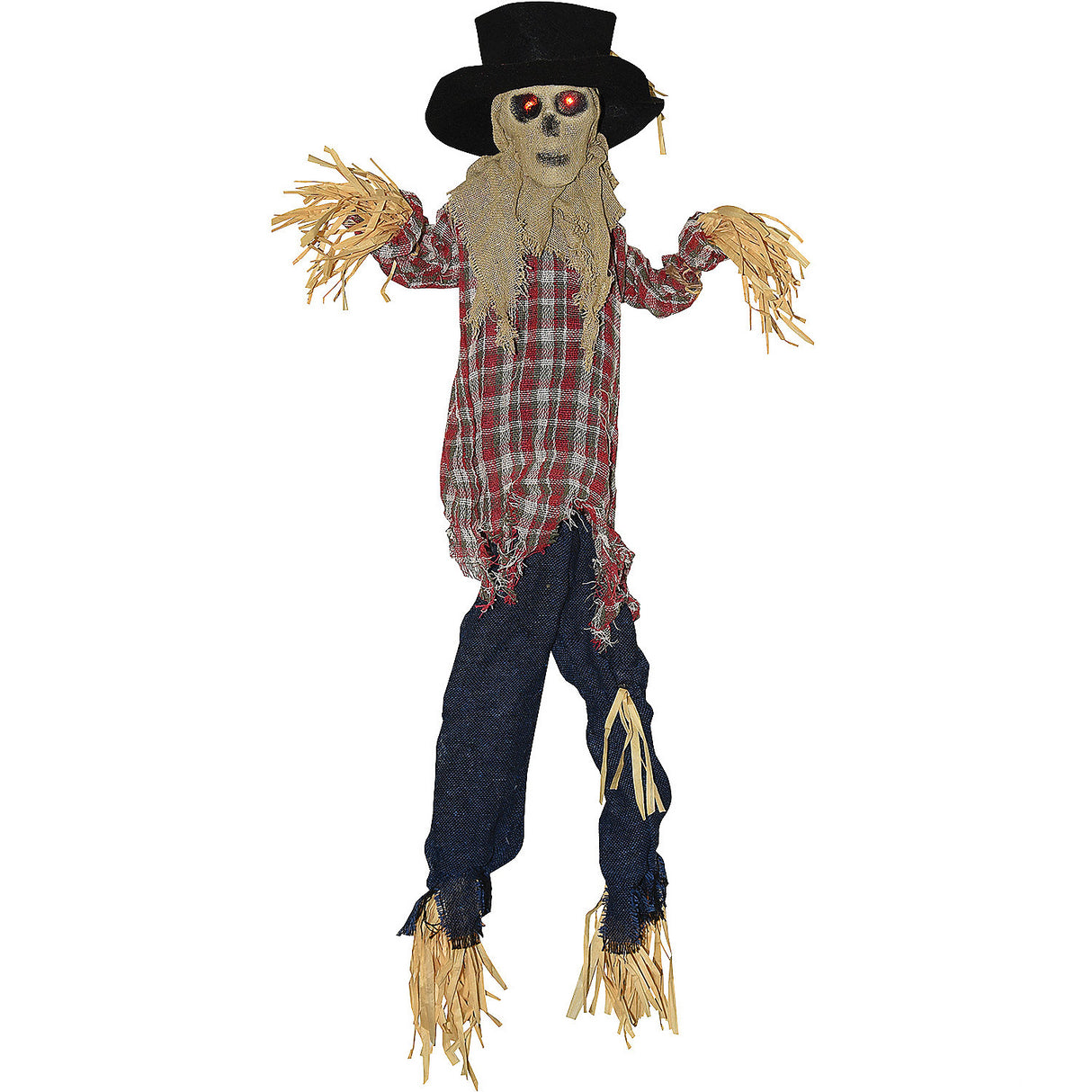 Animated Kicking Scarecrow Prop for Halloween Decorations and Spooky Events