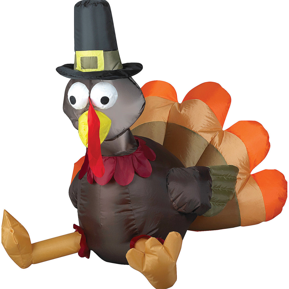 Adorable Airblown Outdoor Pilgrim Turkey for Thanksgiving Decorations and Festive Outdoor Displays