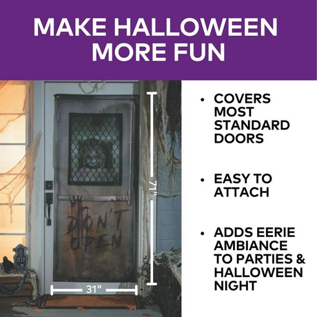 71" Asylum Door Cover Halloween Decoration