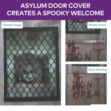 71" Asylum Door Cover Halloween Decoration