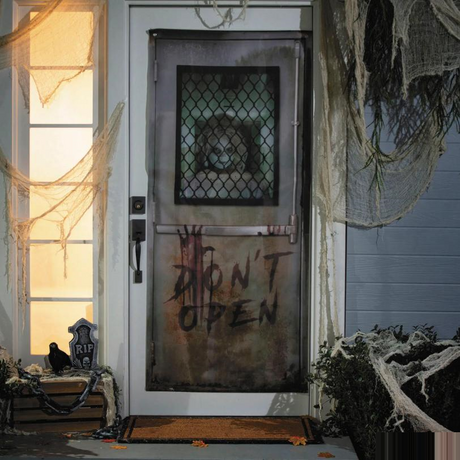 71" Asylum Door Cover Halloween Decoration