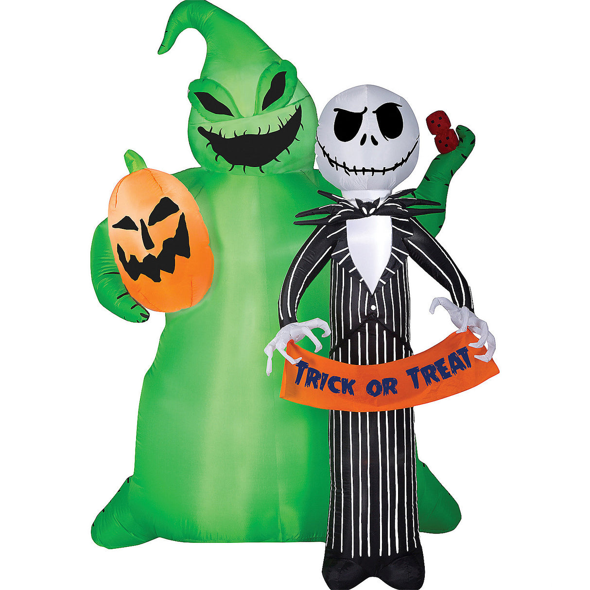 Airblown Jack Skellington and Oogie Boogie Halloween Decoration for Spooky Parties and Themed Events
