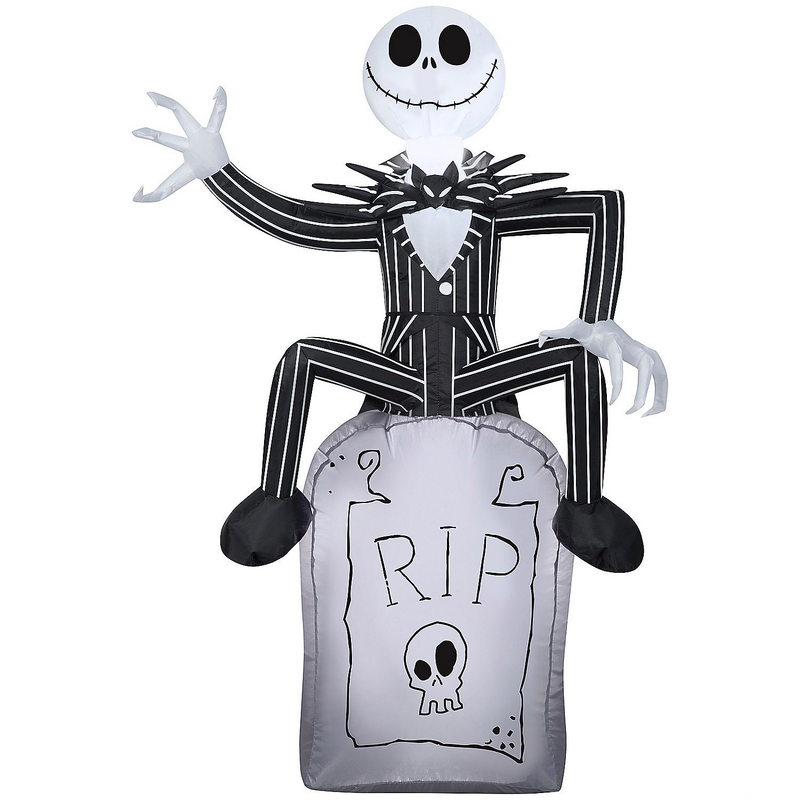 Inflatable Jack Skellington Decor for Halloween Party Yard Display and Indoor Decoration