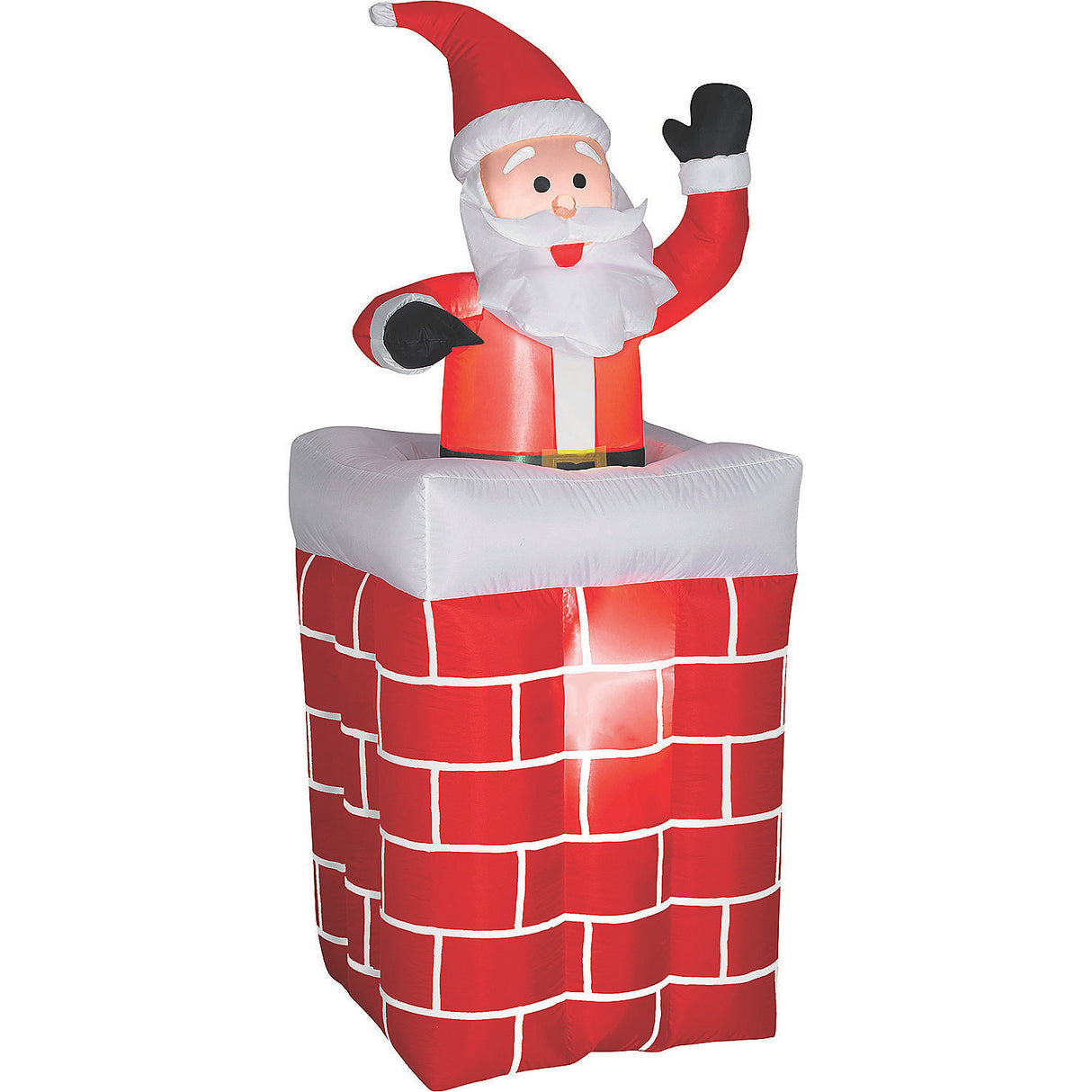 Inflatable Santa Chimney Decoration for Outdoor Holiday Festivities and Christmas Cheer