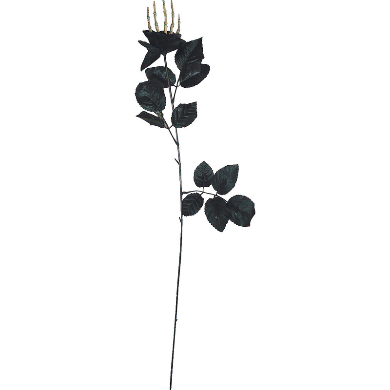 Gothic Skeleton Hand Rose for Halloween Costumes Decorations and Spooky Events