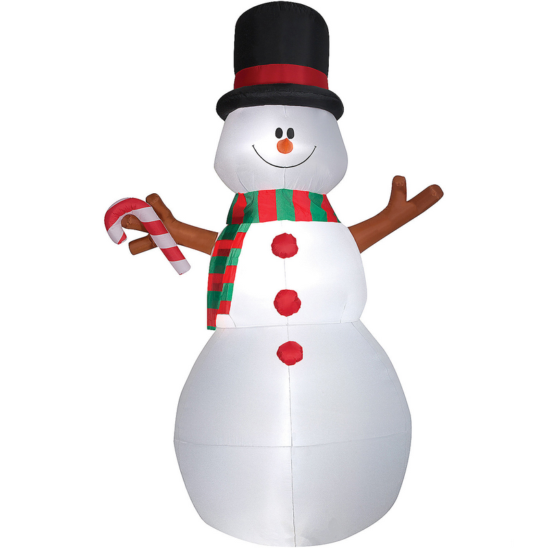 Giant Inflatable Swiveling Snowman for Christmas Outdoor Yard Decoration and Festive Celebrations