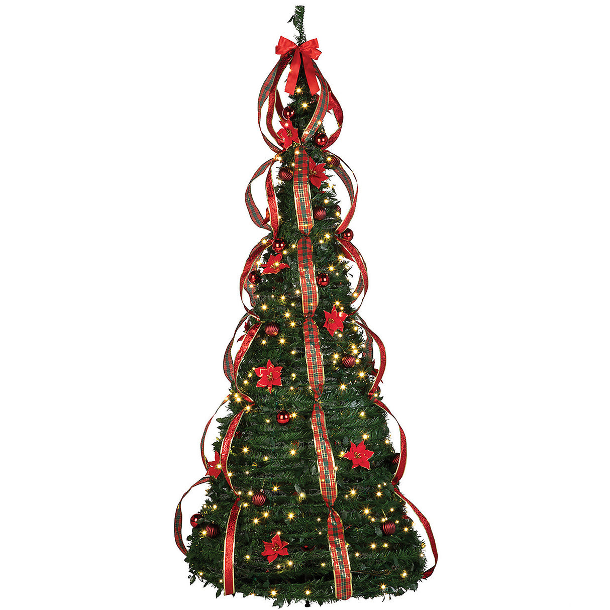 SimpliciTree Classic White Lights 7.5 Ft for Effortless Holiday Decoration and Festive Celebrations