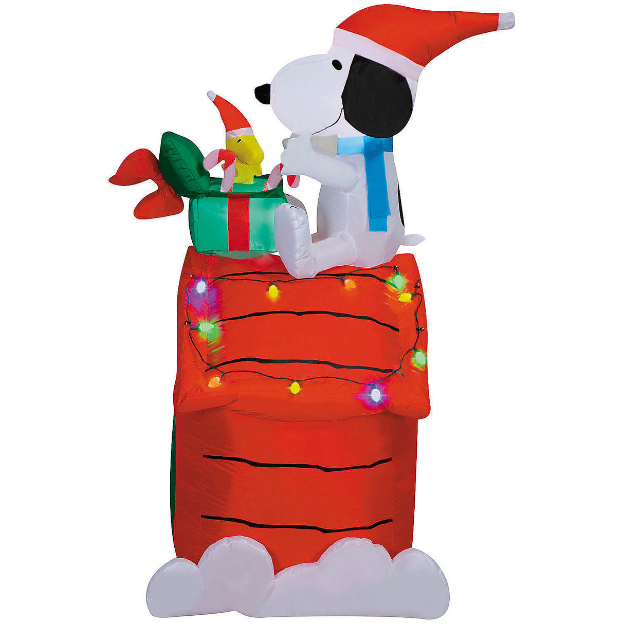 Eye-Catching 5 Ft 6 Inch Airblown Inflatable Peanuts Christmas Decoration for Holiday Yard Displays