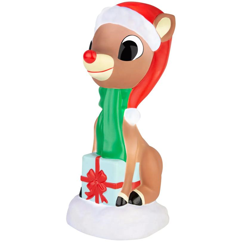 14" Light-Up Rudolph the Red-Nosed Reindeer Rudolph Blow Mold Lamp Christmas Tabletop Decoration