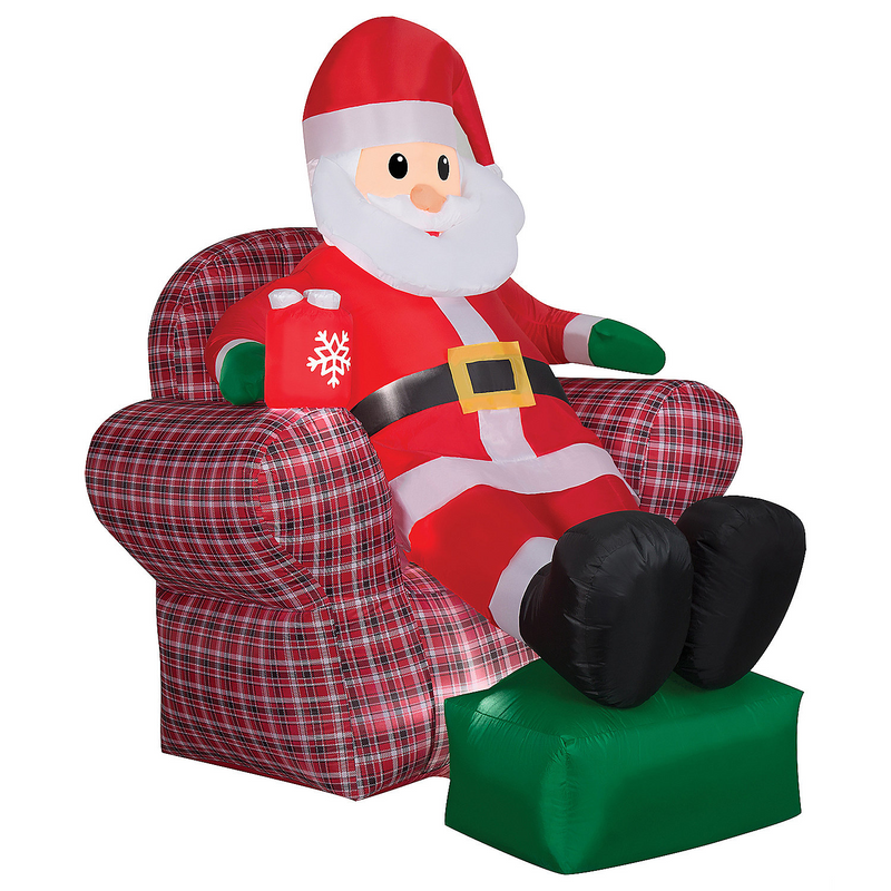 Airblown Santa in Recliner Scene 6 Ft. Inflatable Christmas Outdoor Yard Decor