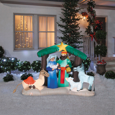 Airblown Nativity Scene 78" Inflatable Christmas Outdoor Yard Decor
