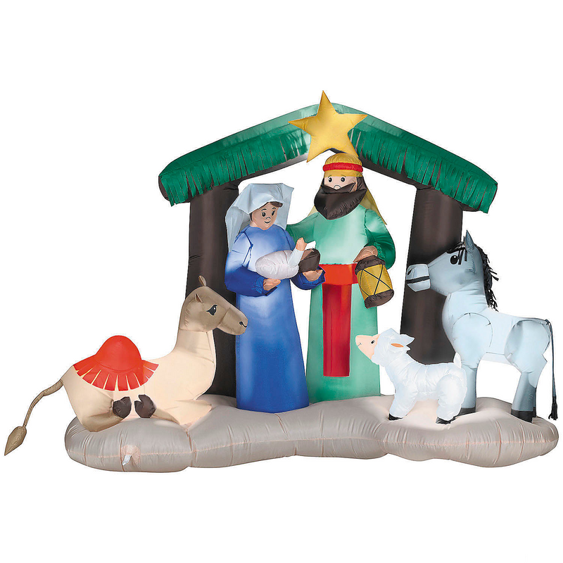 78-inch Airblown nativity scene Christmas yard decoration