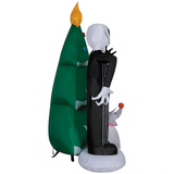 6 Ft. Airblown Blowup Inflatable Jack & Zero with Christmas Tree & Built-In Lights Yard Decoration
