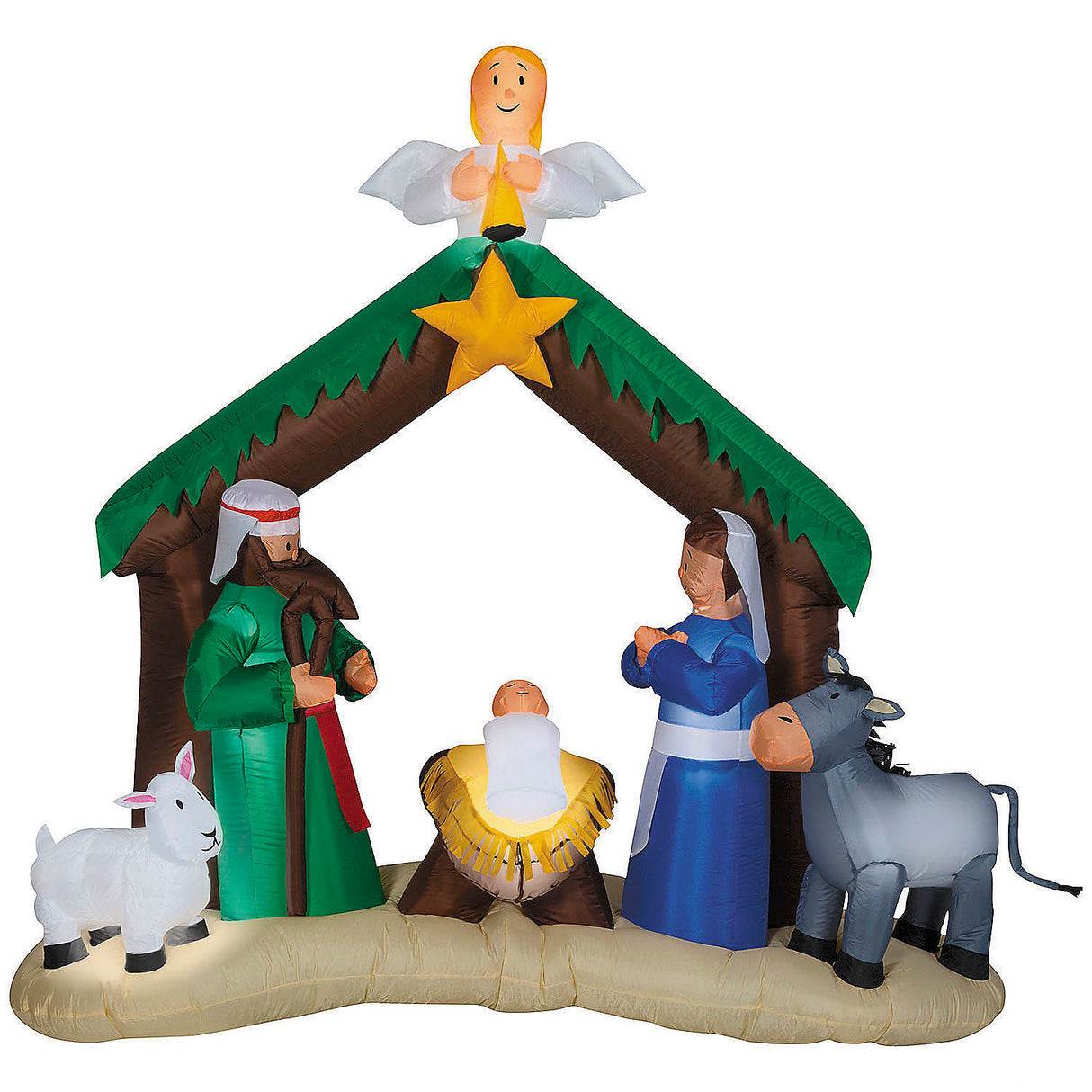 Festive 6 Ft 7 Airblown Inflatable LED Nativity Scene for Outdoor Christmas Yard Display