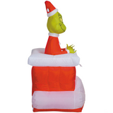 5 Ft. 6" Airblown Inflatable Dr. Seuss How the Grinch Stole Christmas Pop-Up Grinch with Chimney Outdoor Yard Decoration