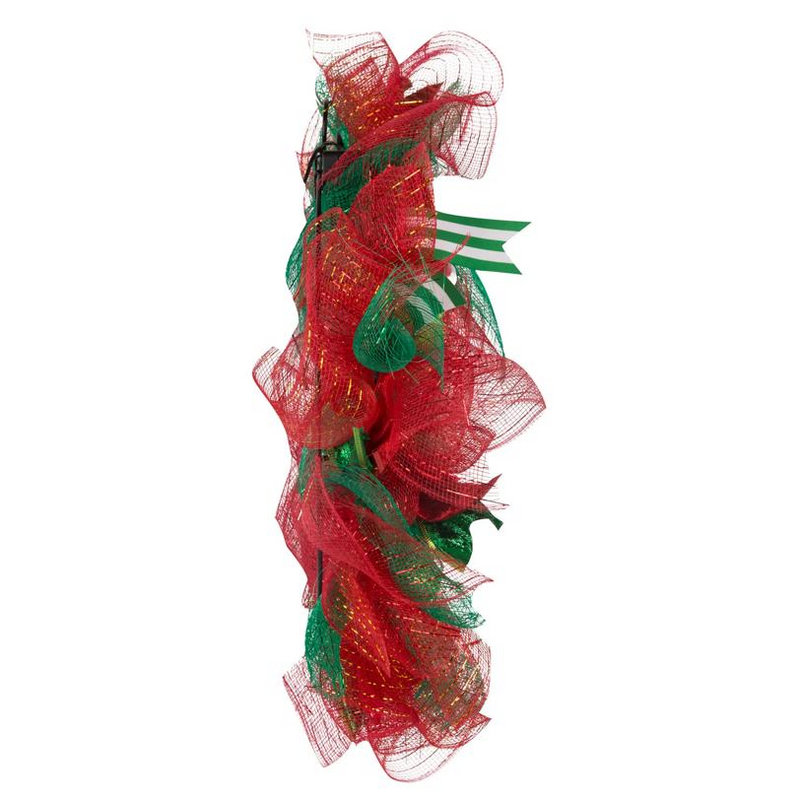 EmoteGlow™ Grinch Musical Wreath Lighted Christmas Decoration, 22"