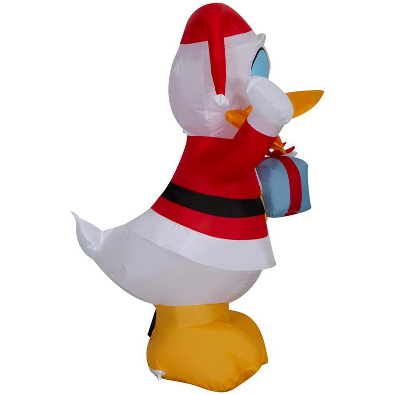 42" Airblown Blowup Inflatable Santa Donald Duck with Built-In Lights Christmas Outdoor Yard Decoration