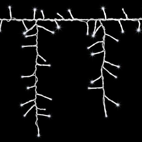 Lightshow Strands of MagicT Tangle-Free Cool White LED Light Icicle String Christmas Outdoor Yard Decoration 10 Ft.