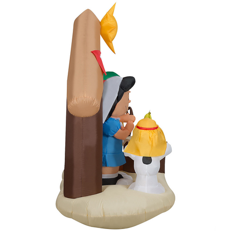 5 Ft. 8" Airblown Inflatable Peanuts Christmas Nativity Scene Outdoor Yard Decoration
