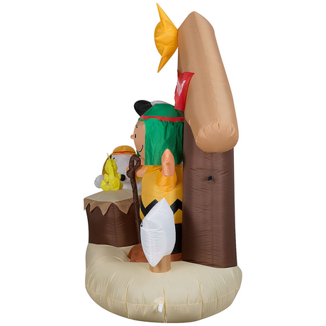 5 Ft. 8" Airblown Inflatable Peanuts Christmas Nativity Scene Outdoor Yard Decoration