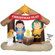 5 Ft. 8" Airblown Inflatable Peanuts Christmas Nativity Scene Outdoor Yard Decoration