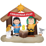 5 Ft. 8" Airblown Inflatable Peanuts Christmas Nativity Scene Outdoor Yard Decoration