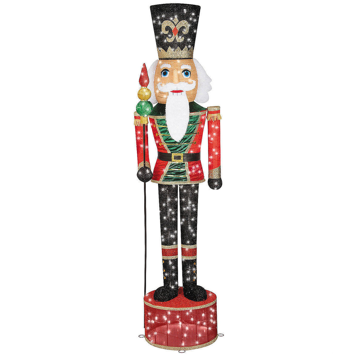 8 Ft Light-Up Lantern Nutcracker for Christmas Outdoor Yard Decoration and Holiday Seasonal Displays